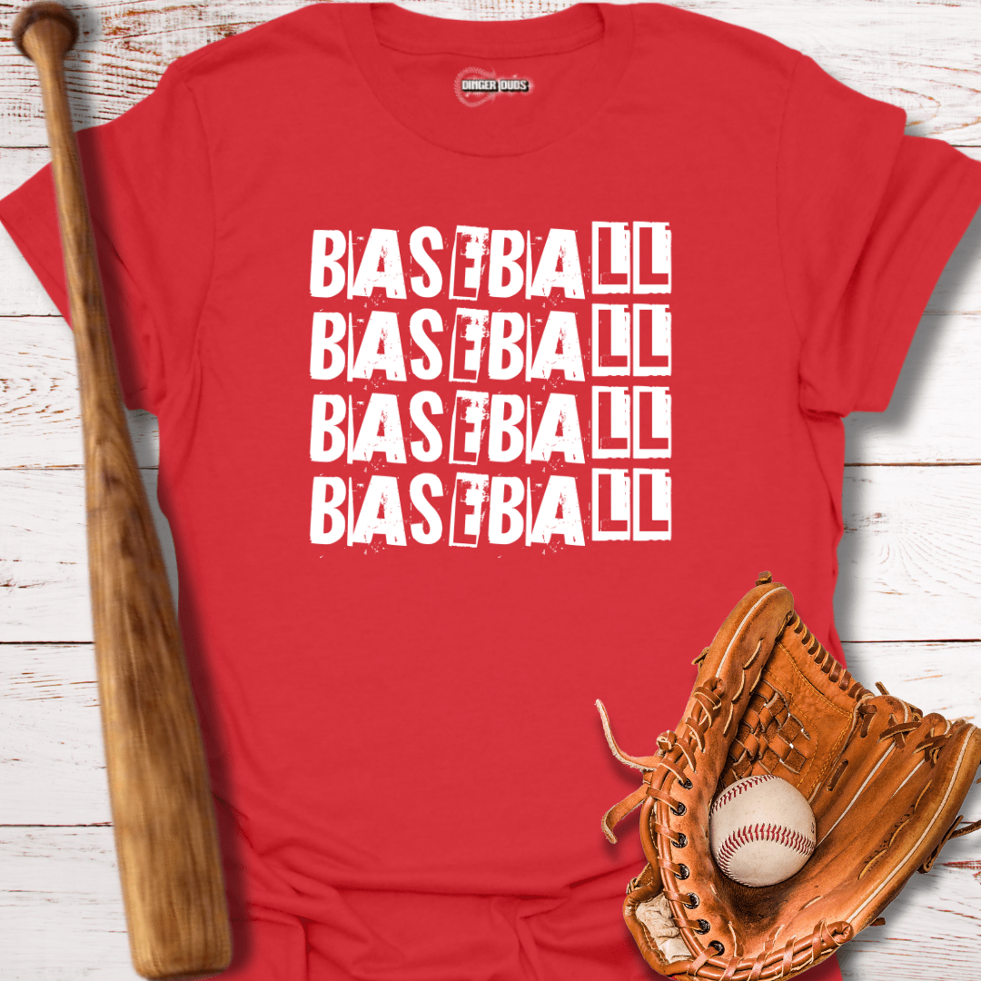 Baseball Funny Font T-Shirt
