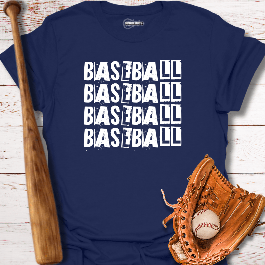Baseball Funny Font T-Shirt