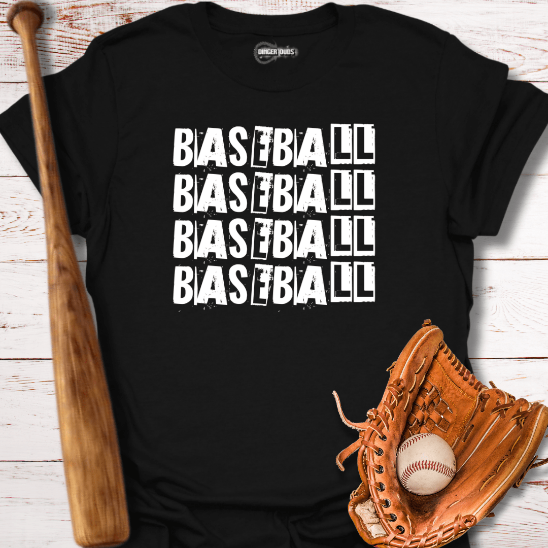 Baseball Funny Font T-Shirt