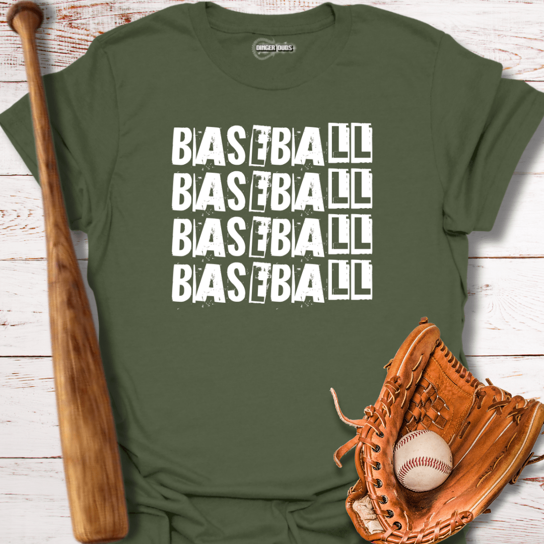 Baseball Funny Font T-Shirt