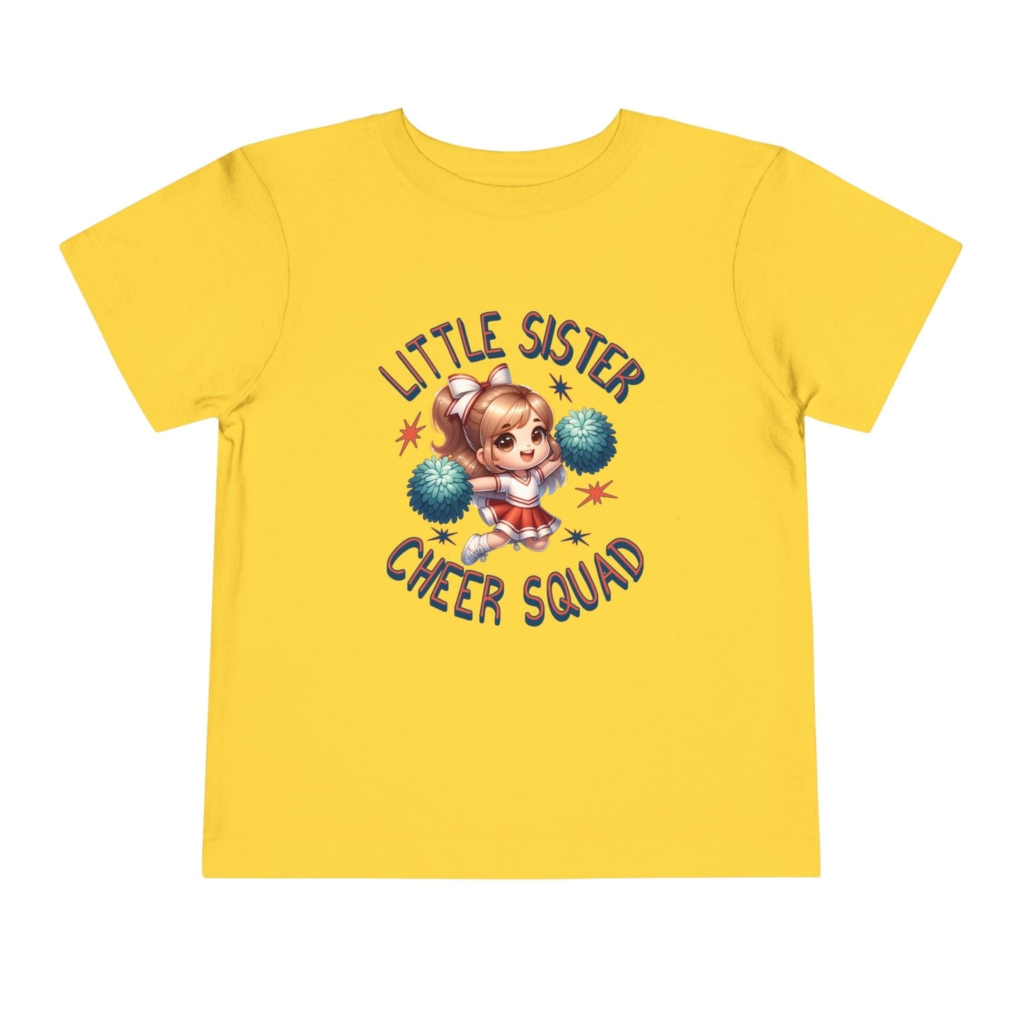 Little Sister Cheer Squad Blue Toddler T-Shirt