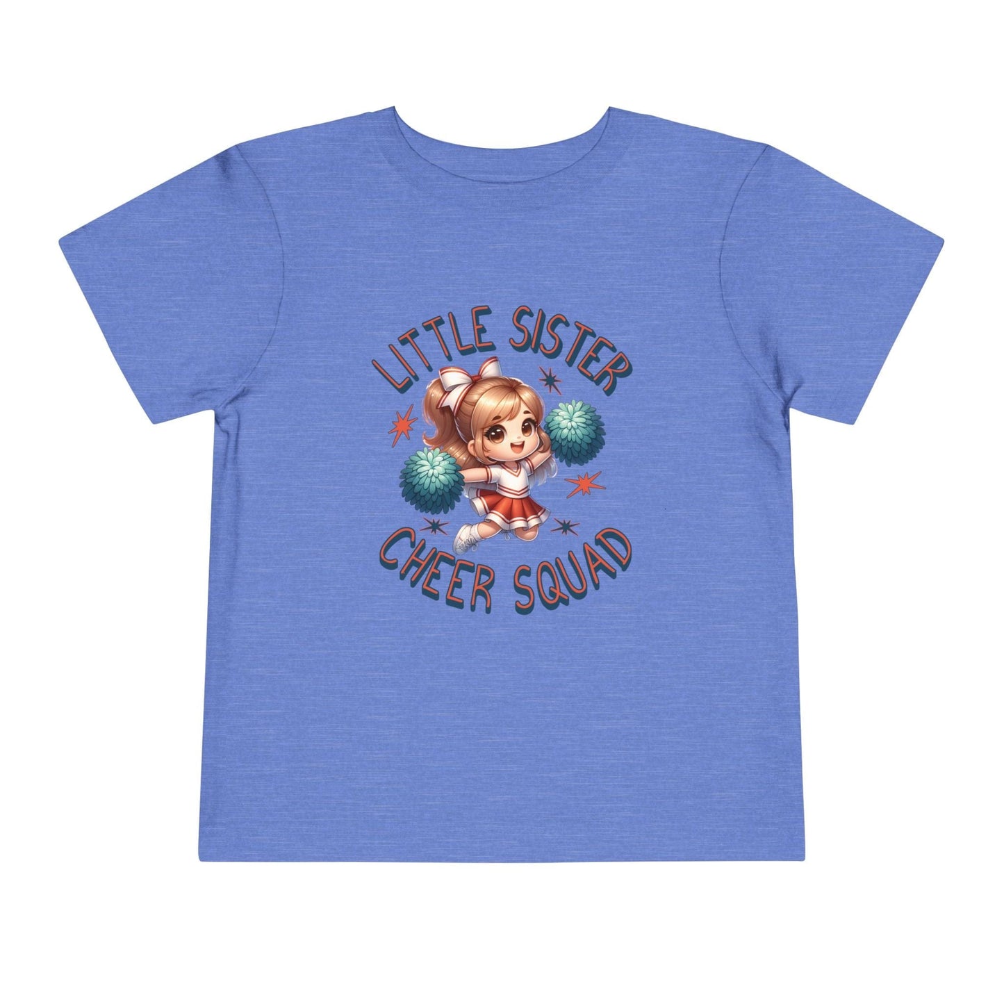 Little Sister Cheer Squad Blue Toddler T-Shirt