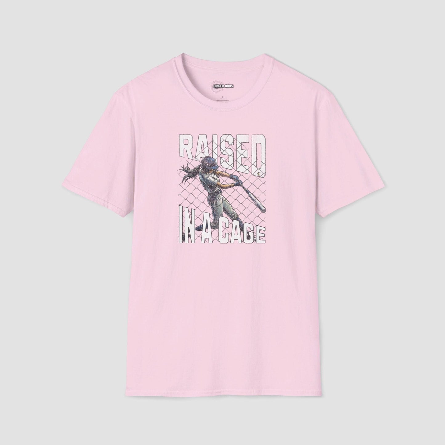 Raised In A Cage Softball T-SHirt