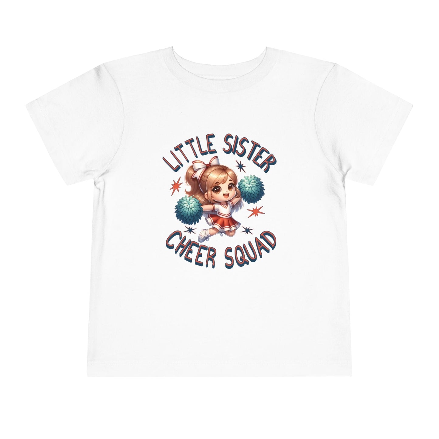 Little Sister Cheer Squad Blue Toddler T-Shirt