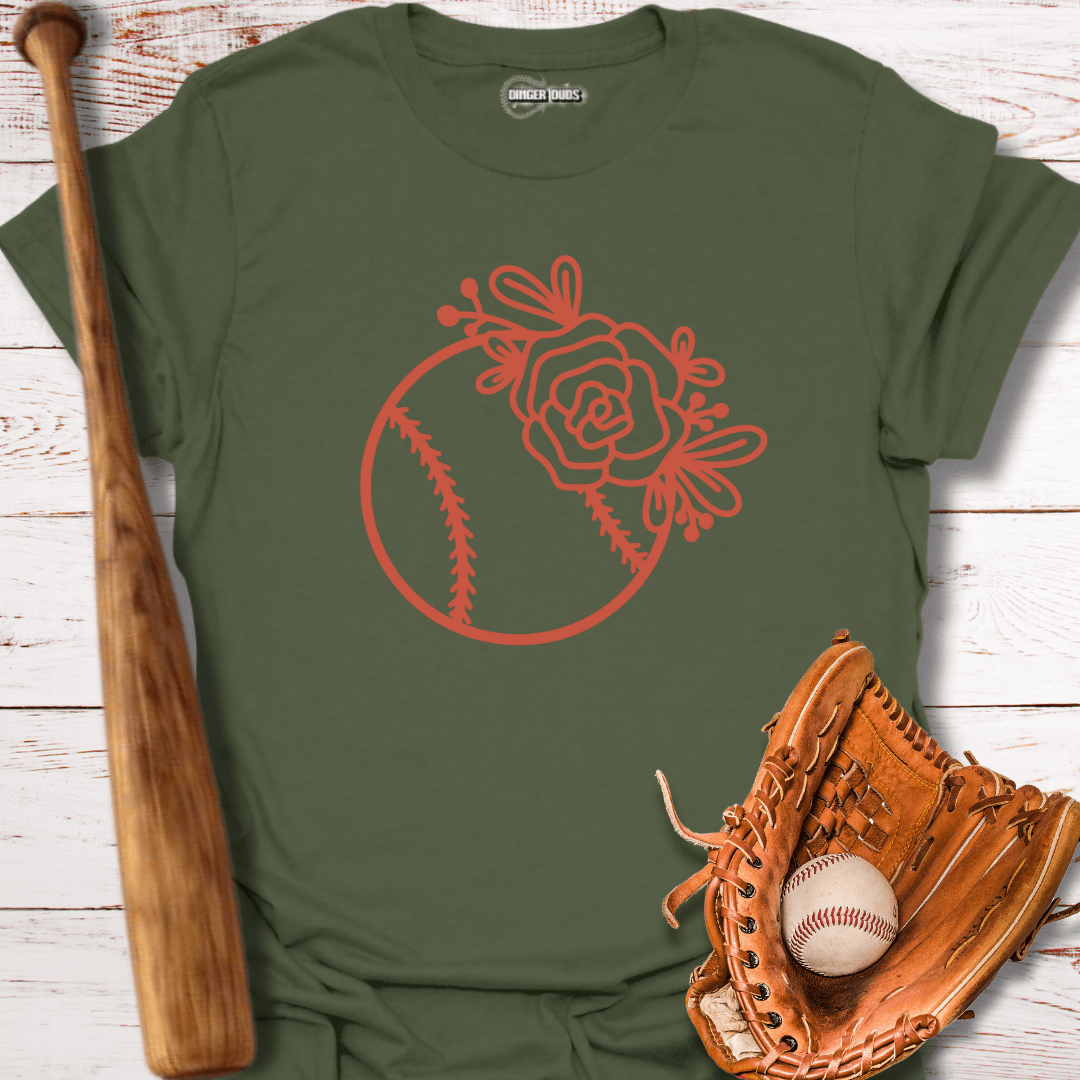 Floral baseball T-Shirt