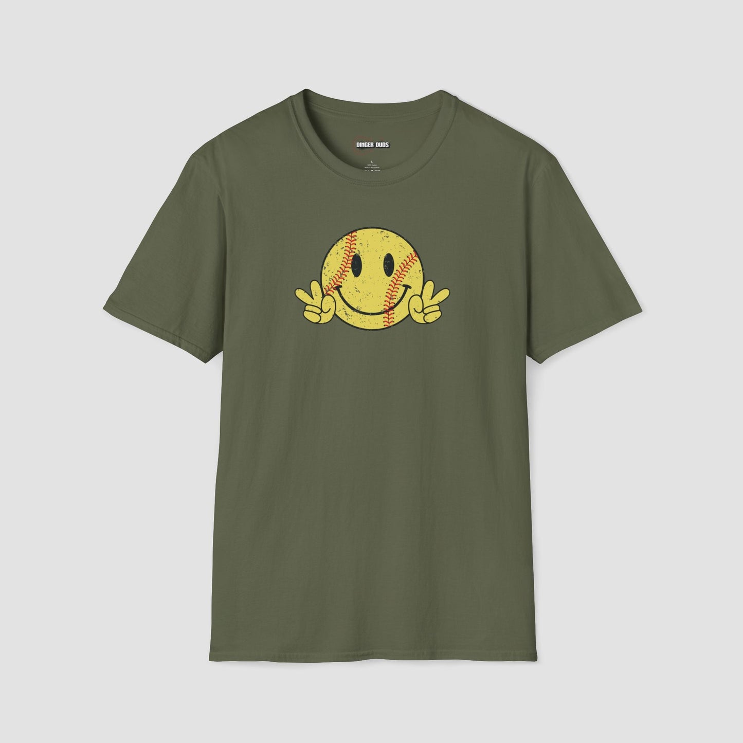 Softball Happy face T-Shirt