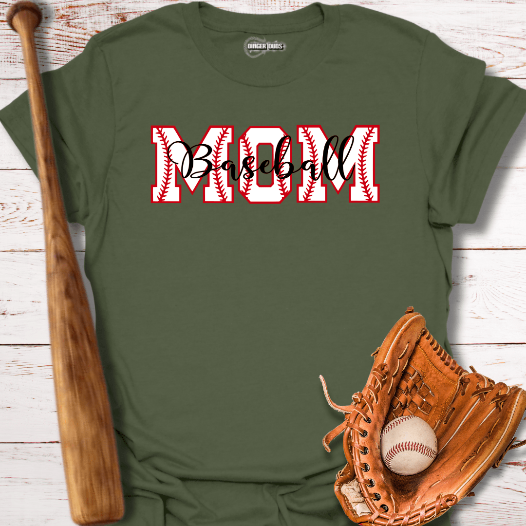 Baseball Mom Stitches T-Shirt