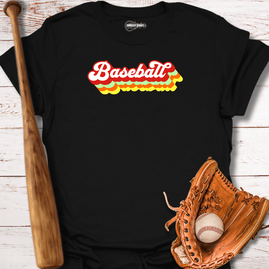 Baseball with Retro Shadow T-Shirt
