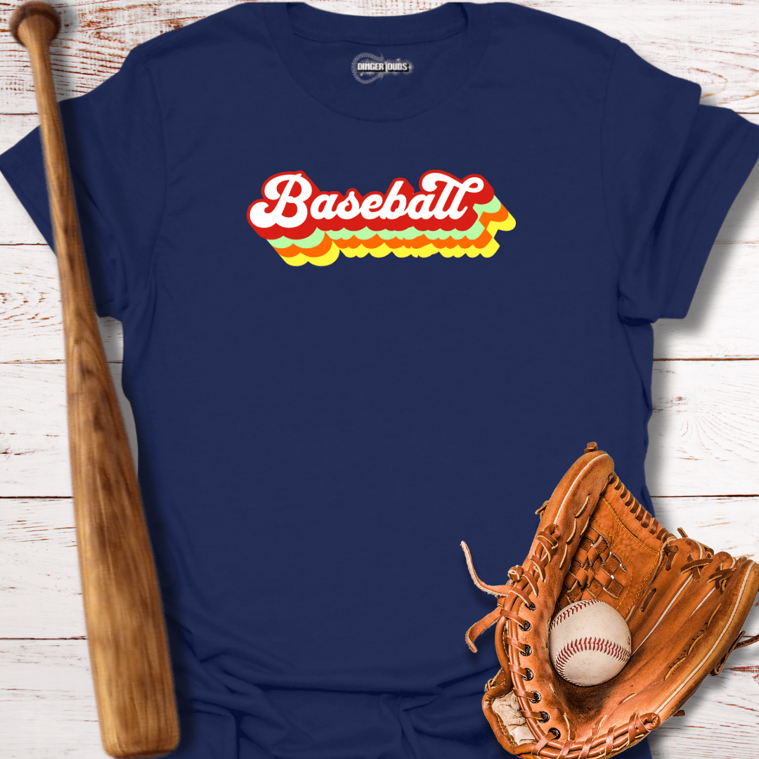 Baseball with Retro Shadow T-Shirt