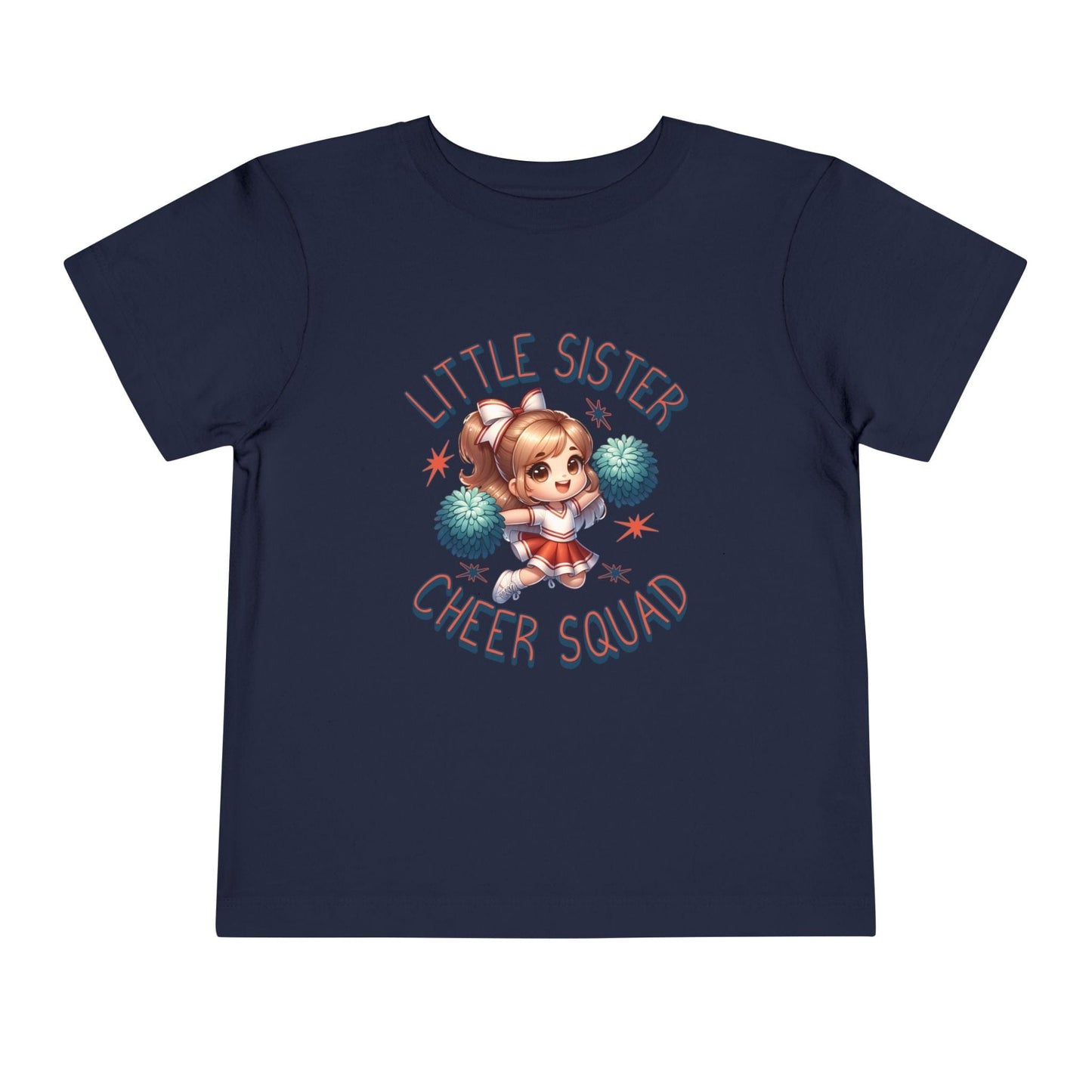 Little Sister Cheer Squad Blue Toddler T-Shirt