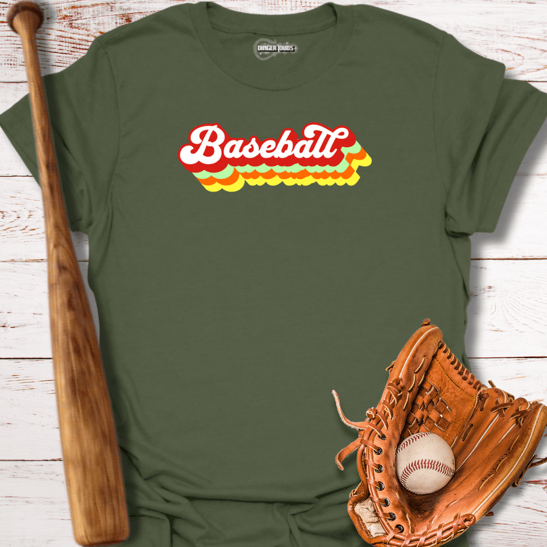 Baseball with Retro Shadow T-Shirt