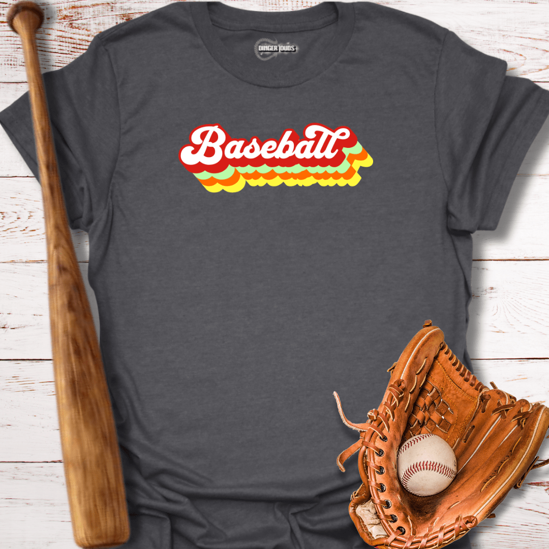 Baseball with Retro Shadow T-Shirt