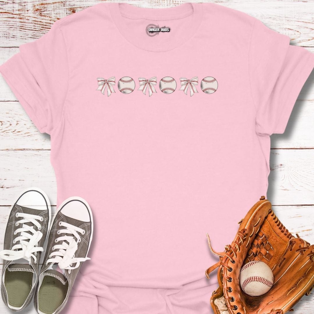 Baseballs & Stitched Bows T-Shirt