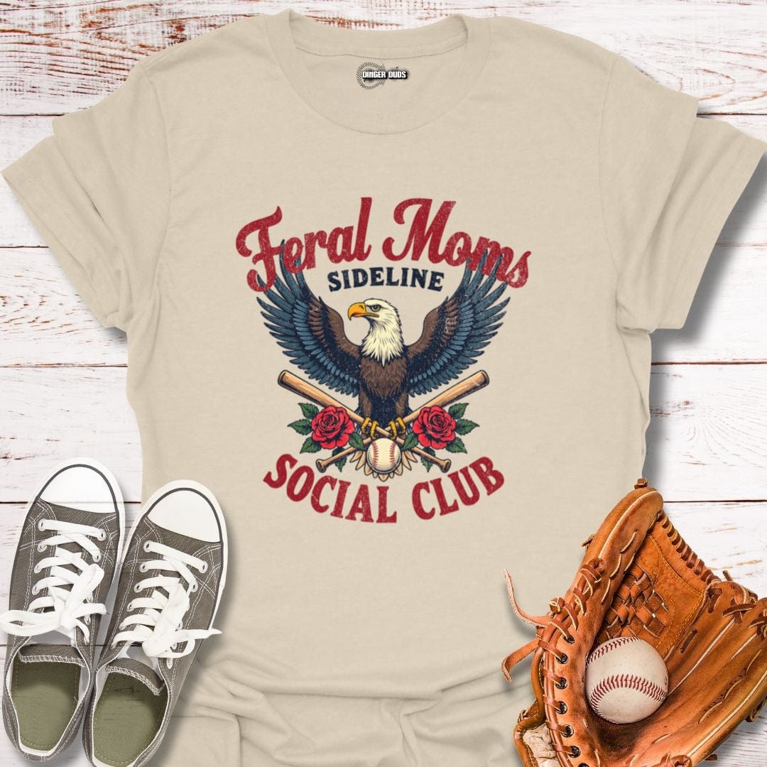 Feral Moms Sideline Social Club-Eagle Edition T-Shirt
