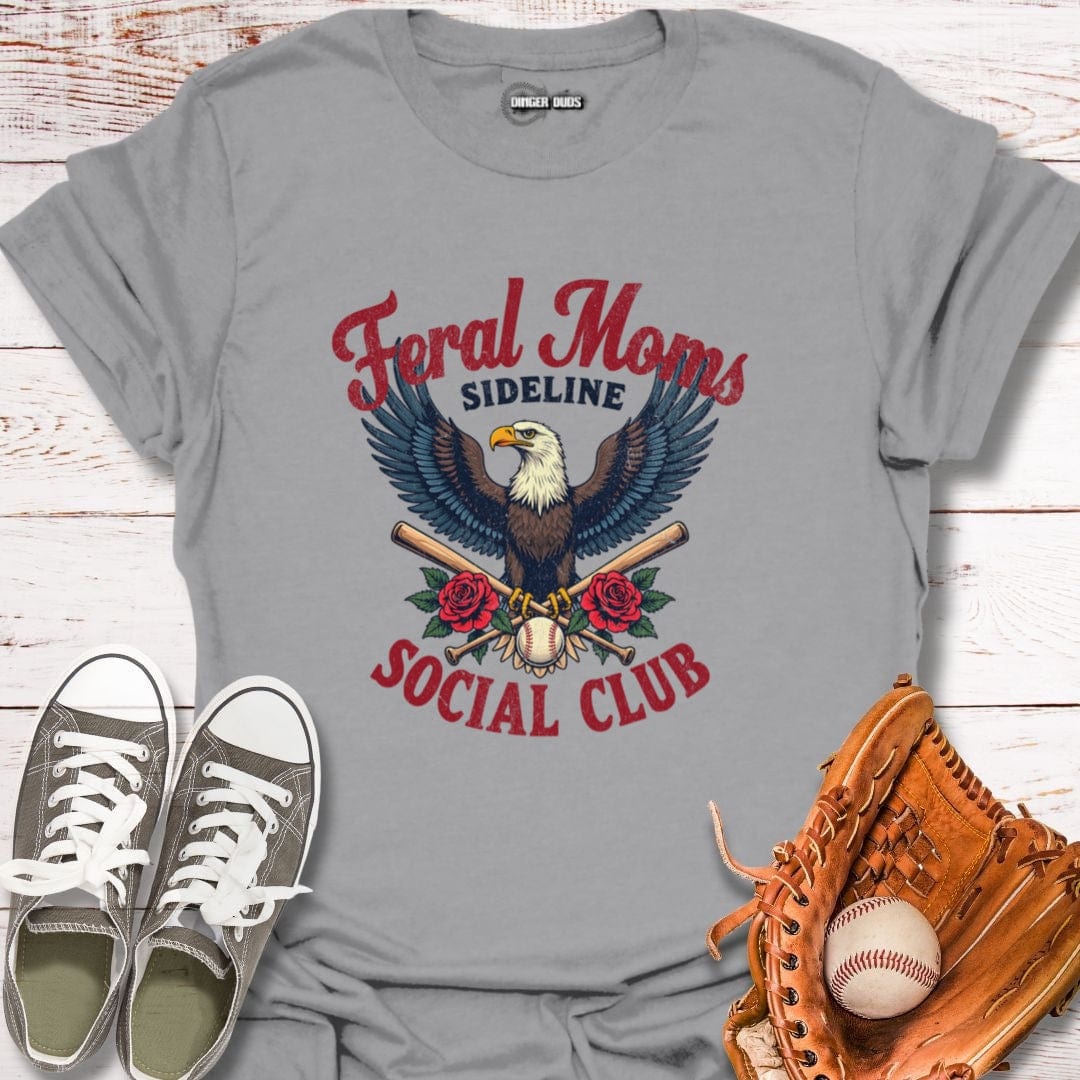 Feral Moms Sideline Social Club-Eagle Edition T-Shirt