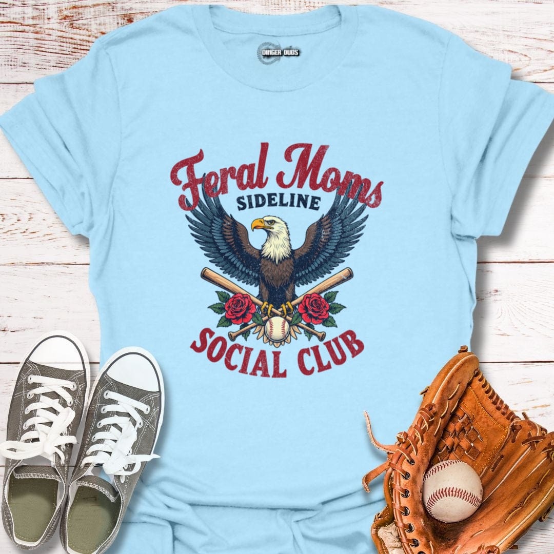 Feral Moms Sideline Social Club-Eagle Edition T-Shirt