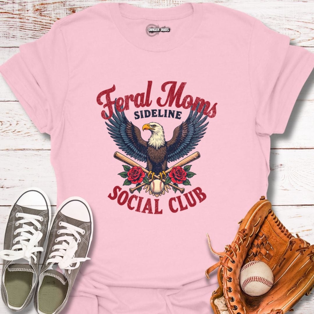 Feral Moms Sideline Social Club-Eagle Edition T-Shirt