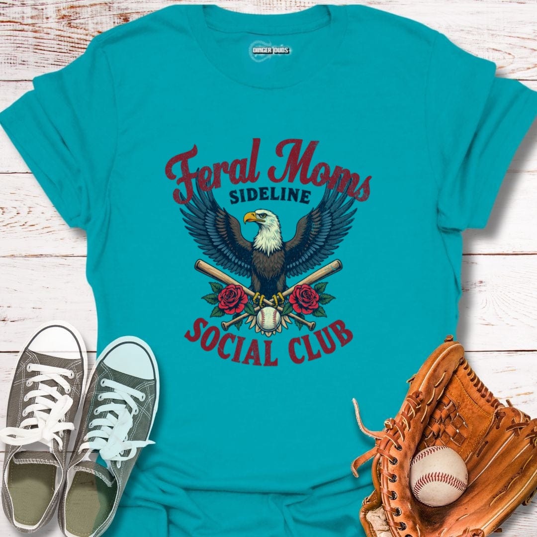 Feral Moms Sideline Social Club-Eagle Edition T-Shirt