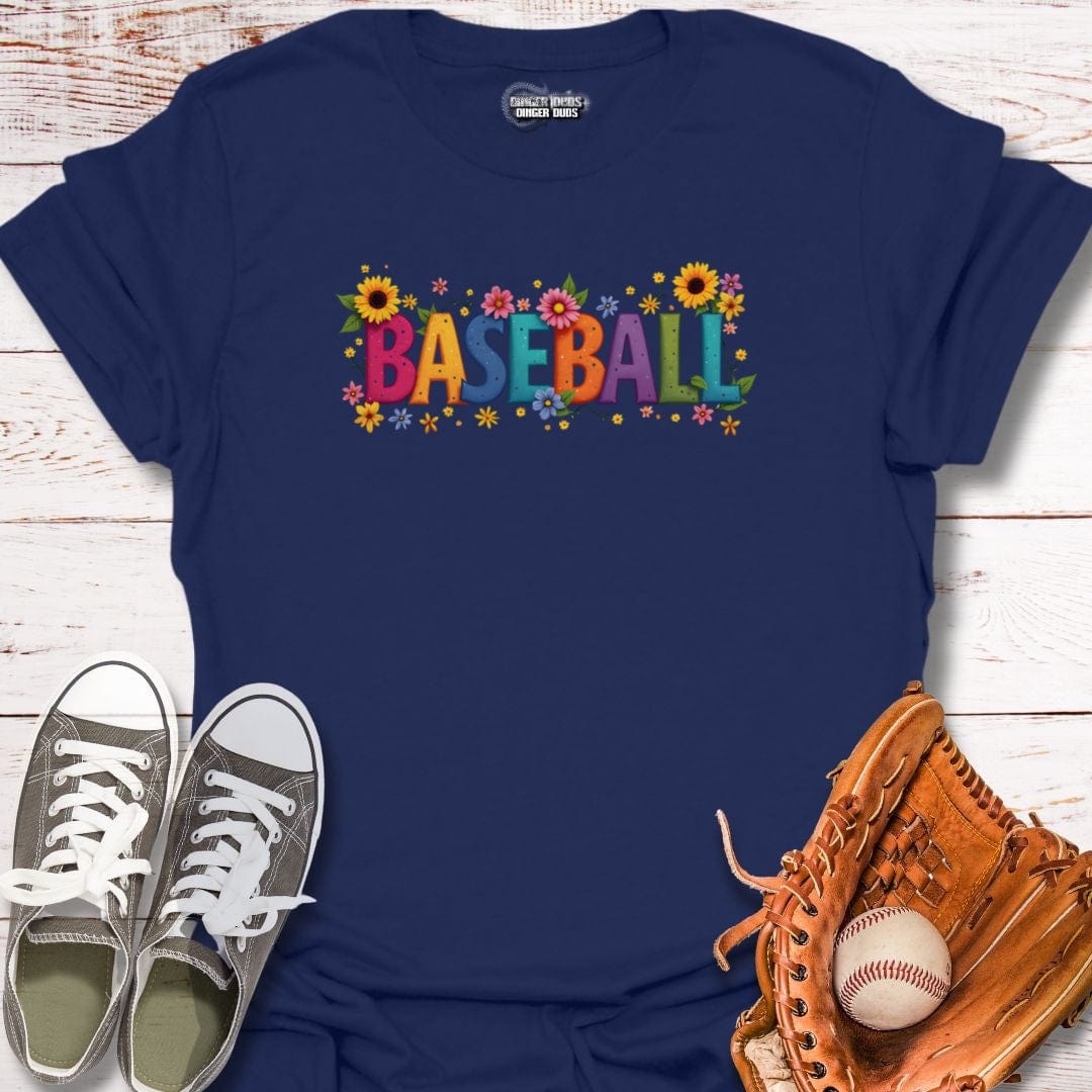Baseball Flower Power T-Shirt