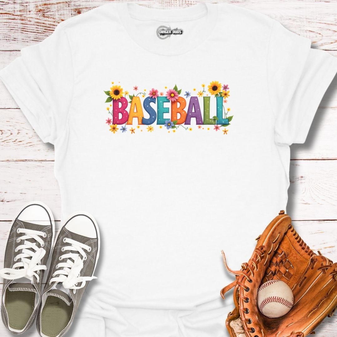 Baseball Flower Power T-Shirt