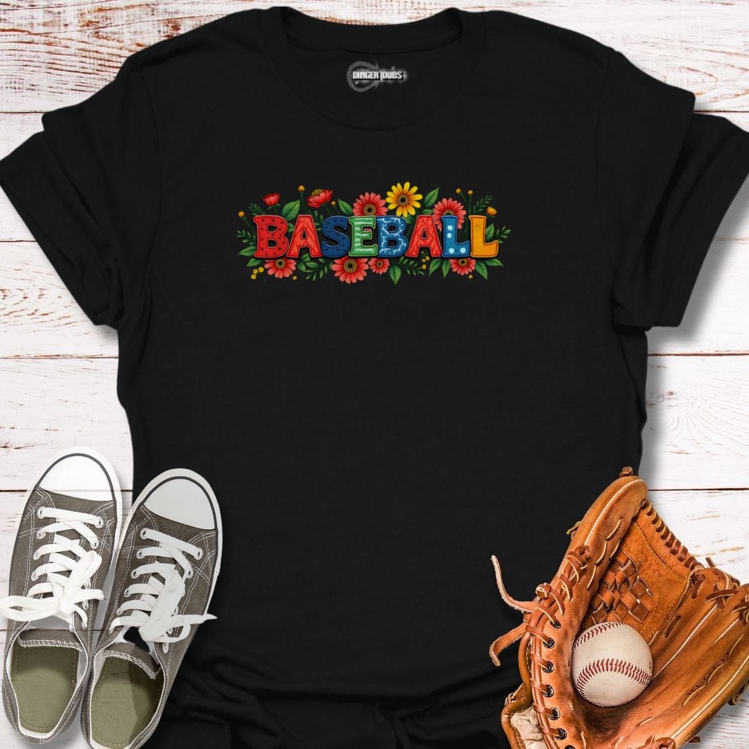 Floral Baseball Fan T-Shirt