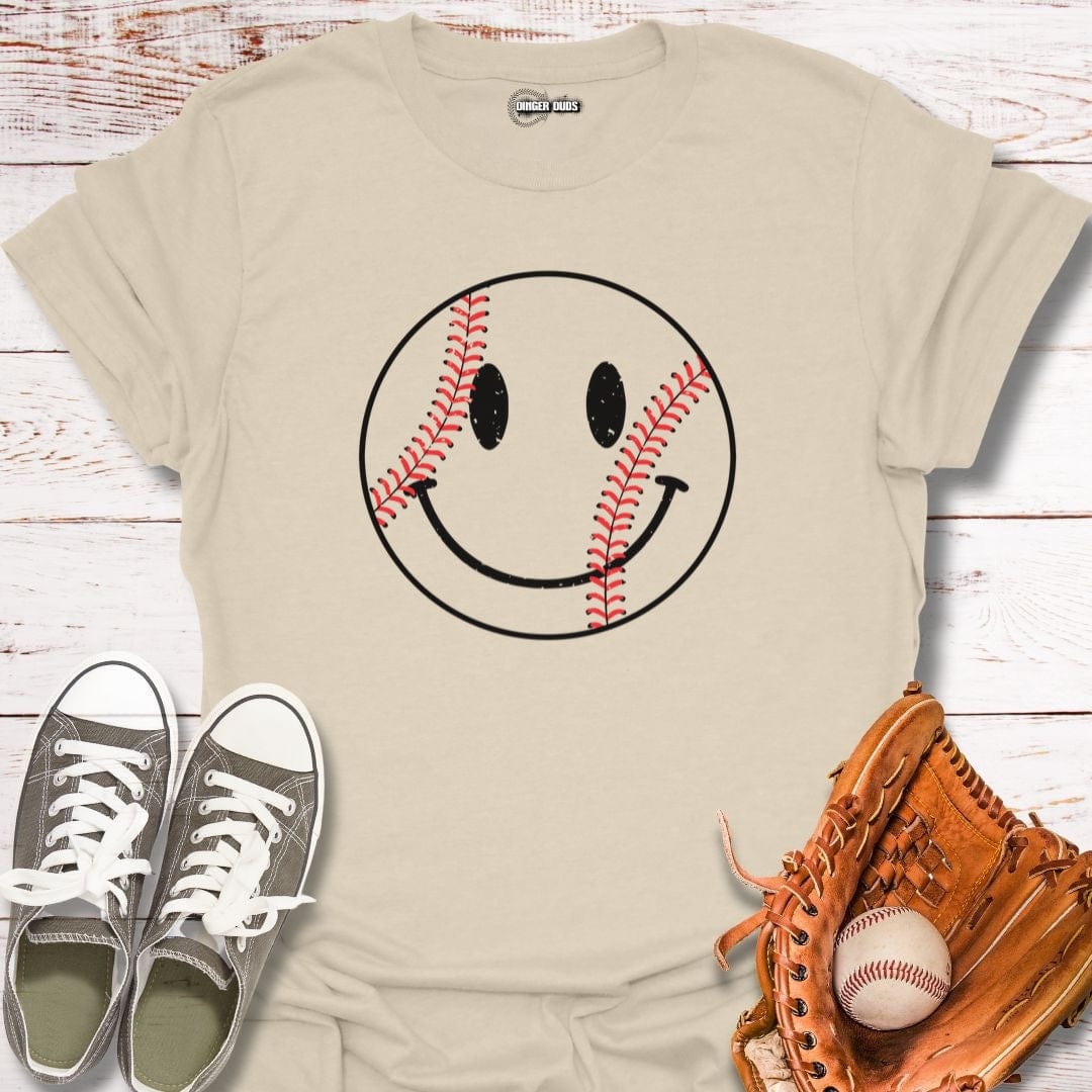 Smiley Baseball Face T-Shirt