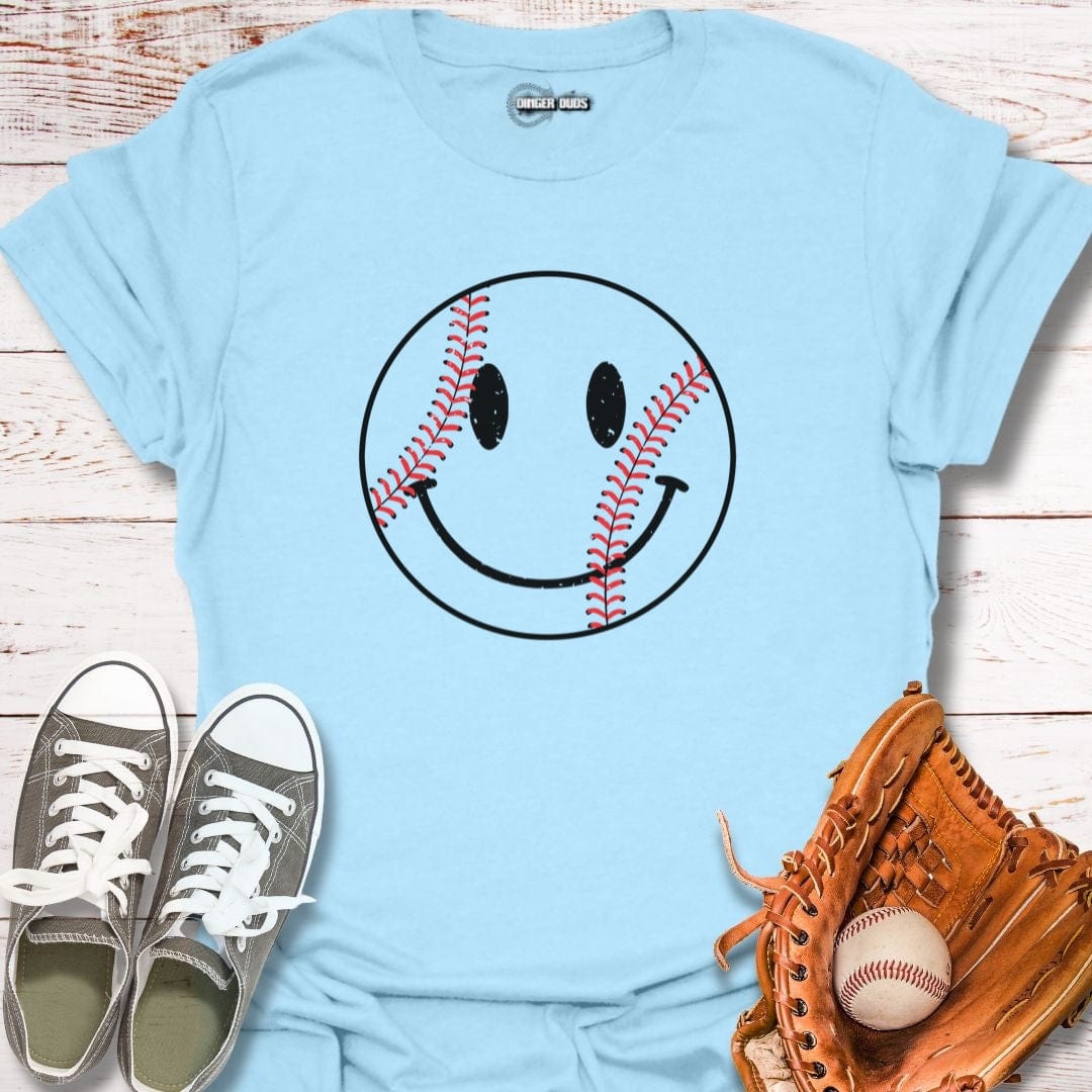 Smiley Baseball Face T-Shirt