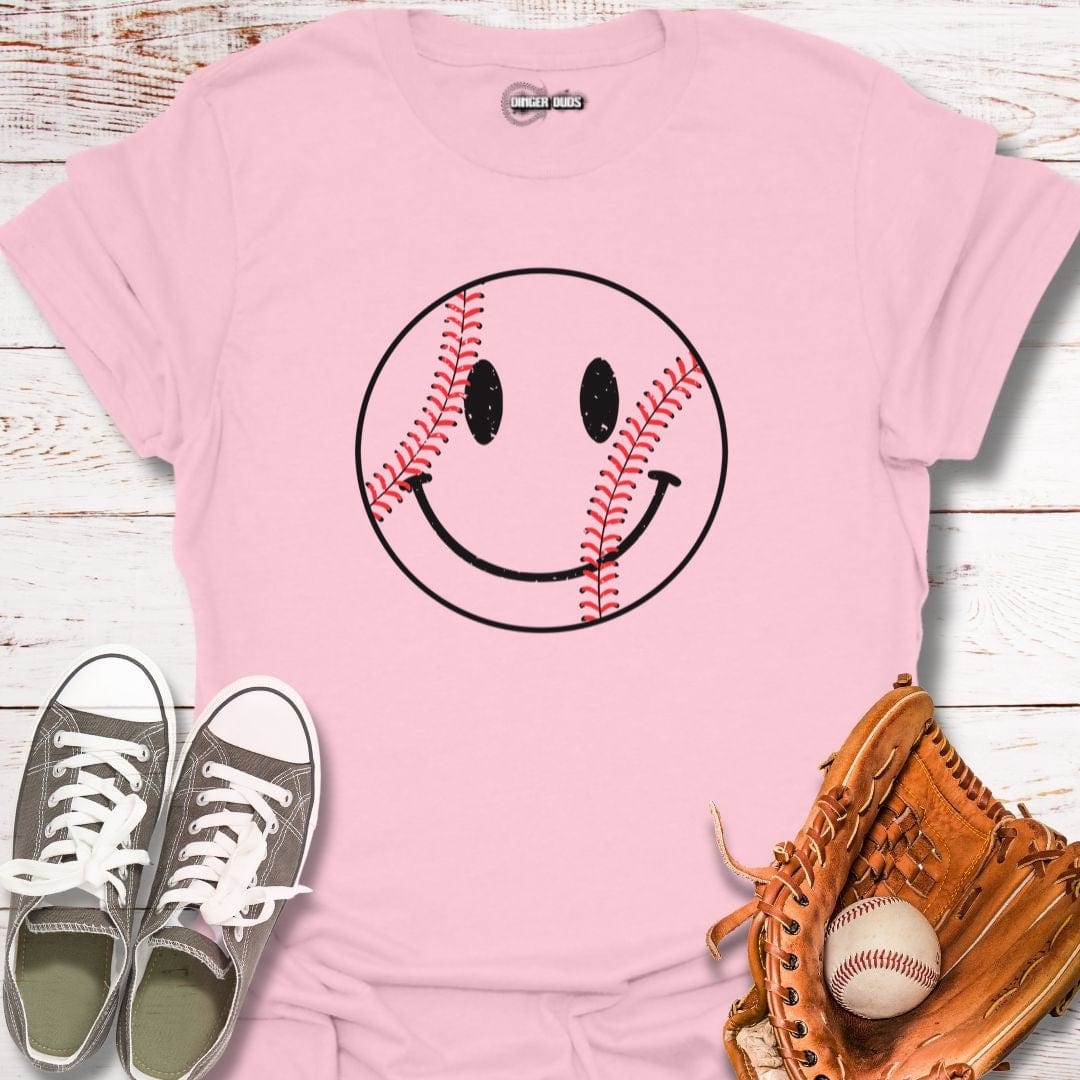 Smiley Baseball Face T-Shirt