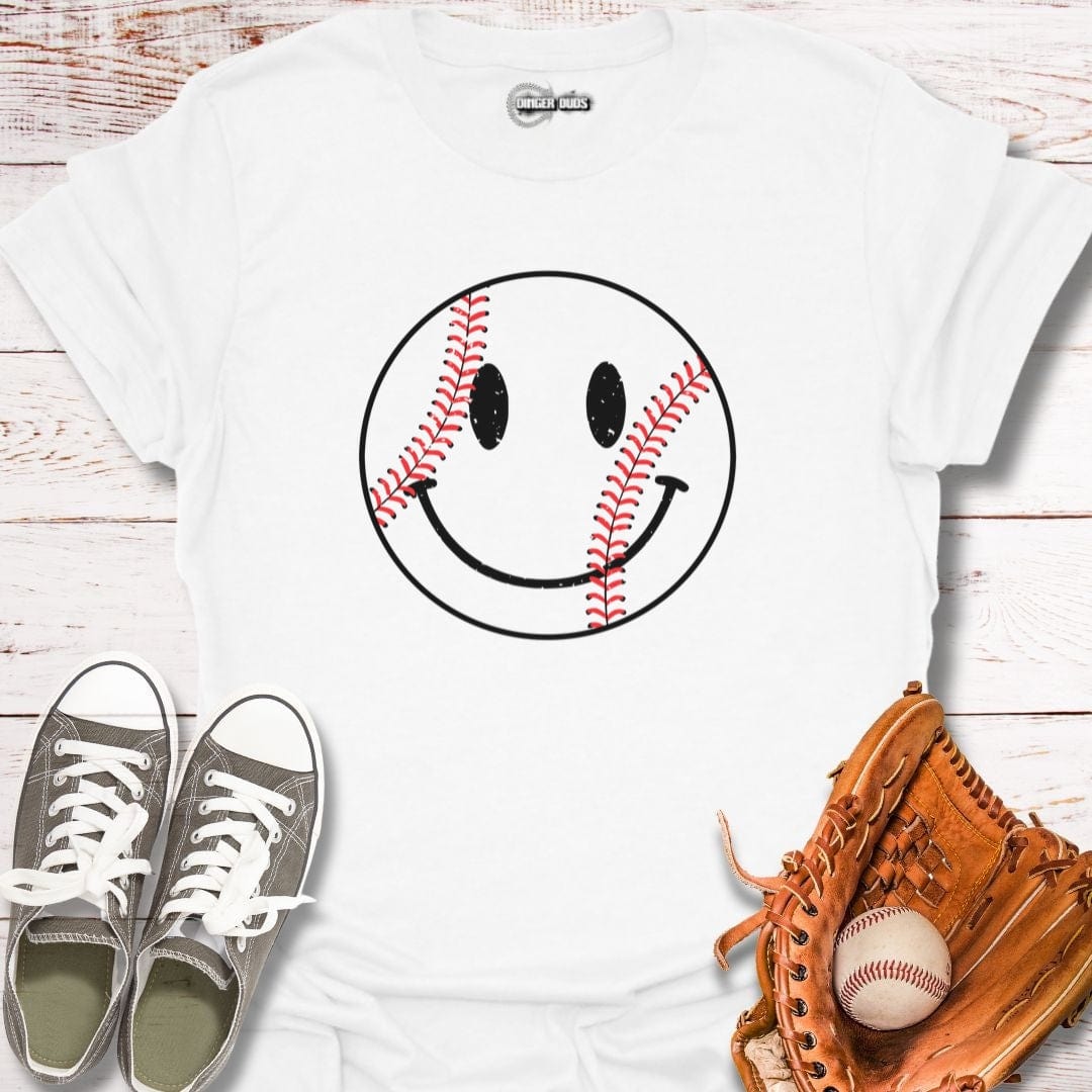 Smiley Baseball Face T-Shirt