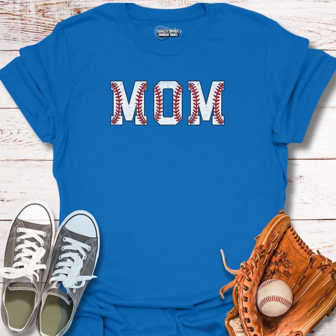 Stitched Baseball Mom T-Shirt