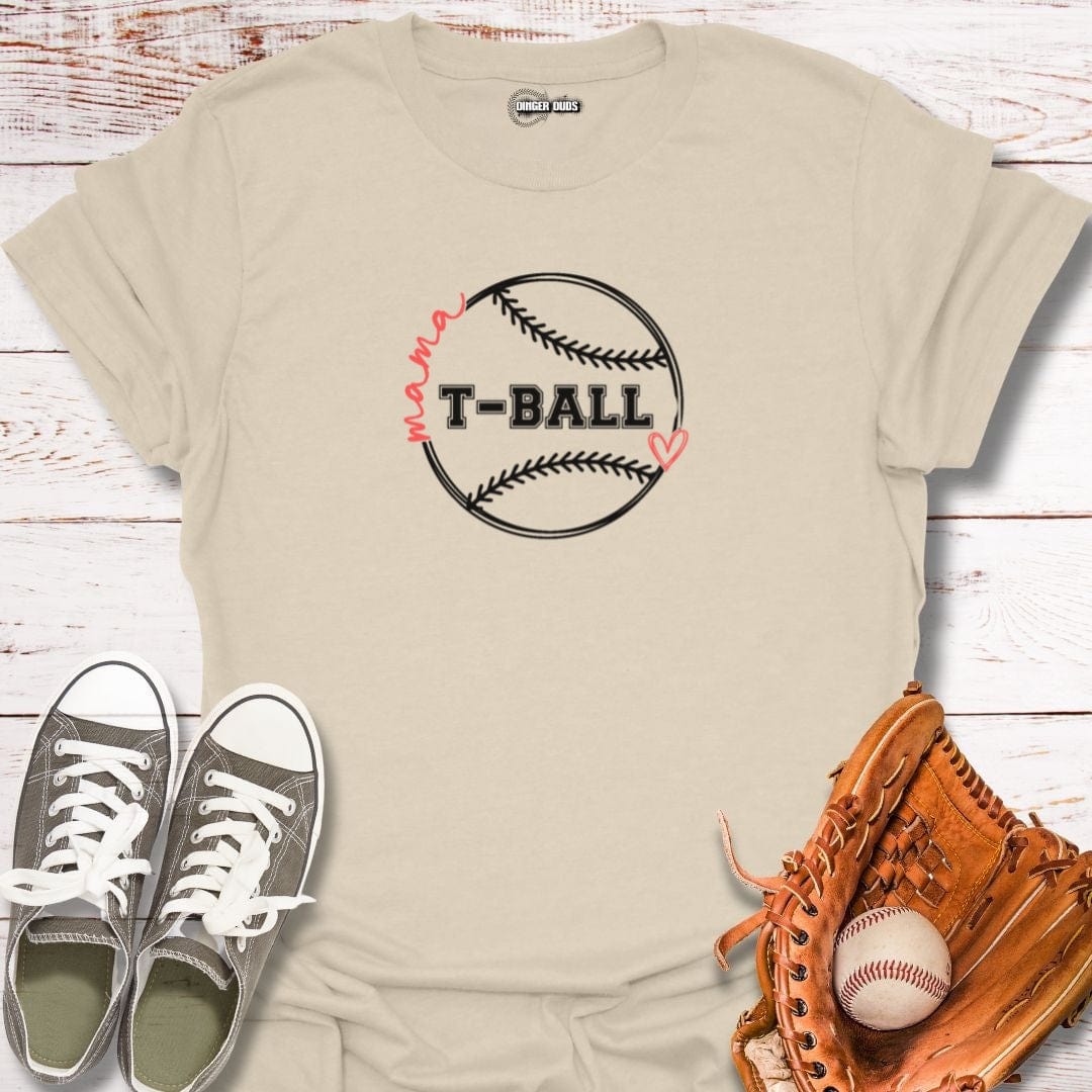 T-Ball Mama Heart T-Shirt