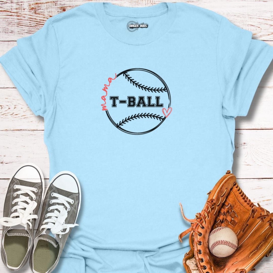 T-Ball Mama Heart T-Shirt