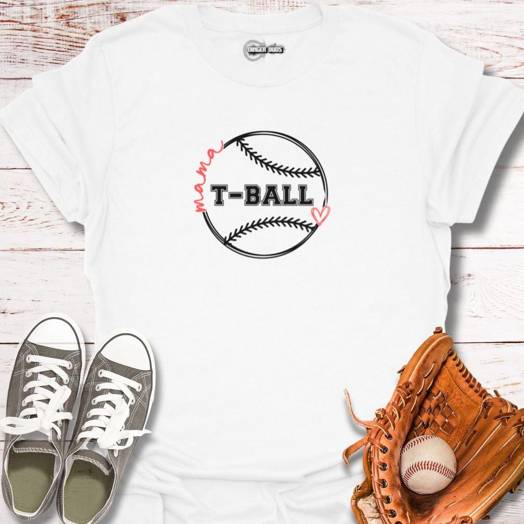 T-Ball Mama Heart T-Shirt