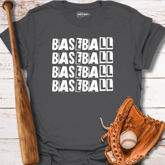 Baseball Funny Font T-Shirt