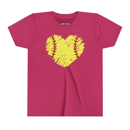 Softball Heart Youth T-Shirt