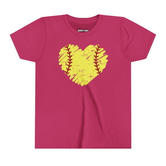 Softball Heart Youth T-Shirt