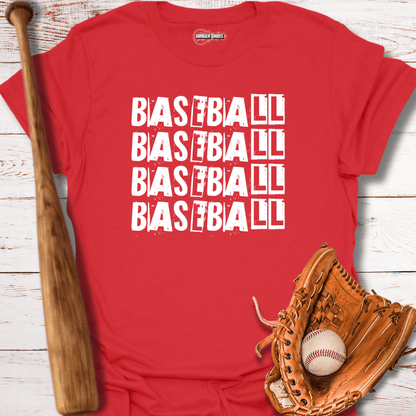 Baseball Funny Font T-Shirt