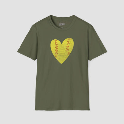 Heart Softball T-Shirt