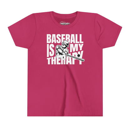 Baseball Is My Therapy Youth T-Shirt