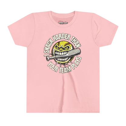 I Snack Harder Youth Softball T-Shirt