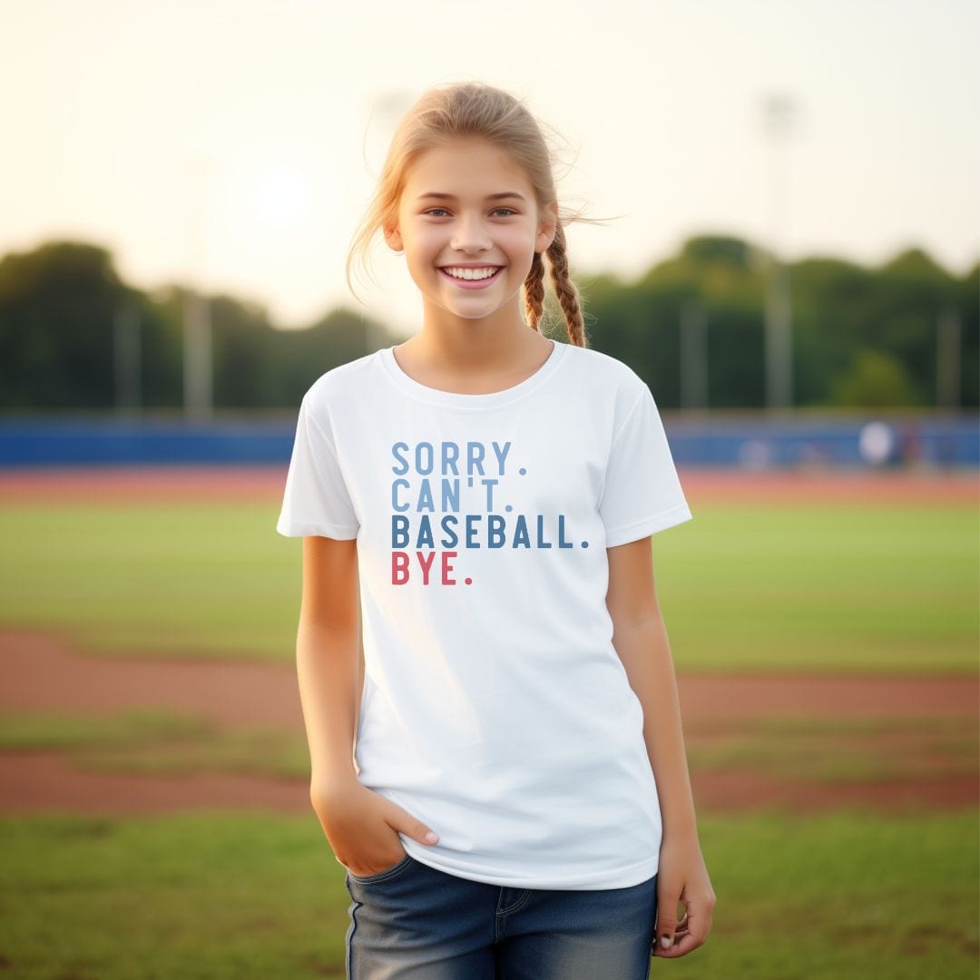 Sorry Can't Baseball Youth T-Shirt