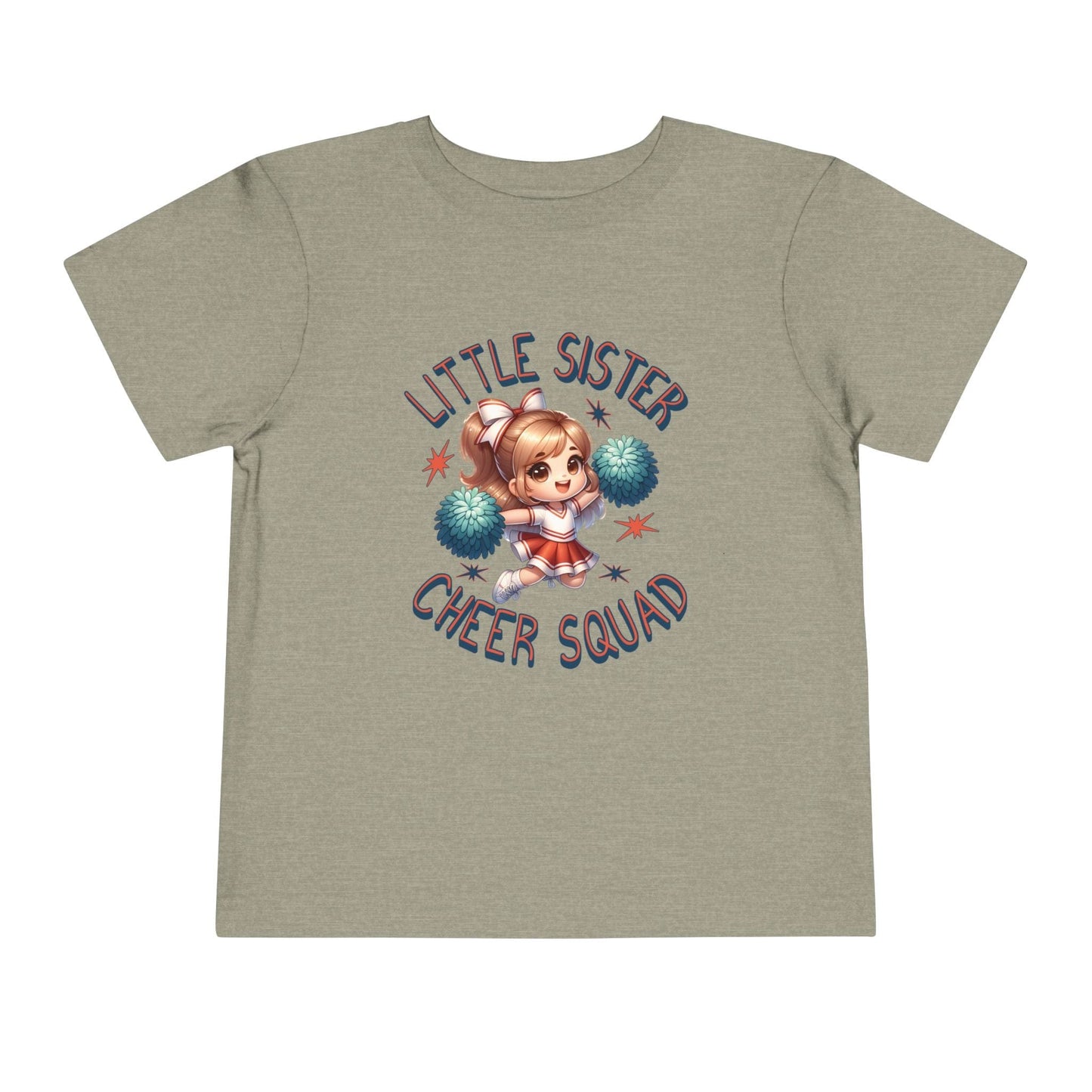 Little Sister Cheer Squad Blue Toddler T-Shirt