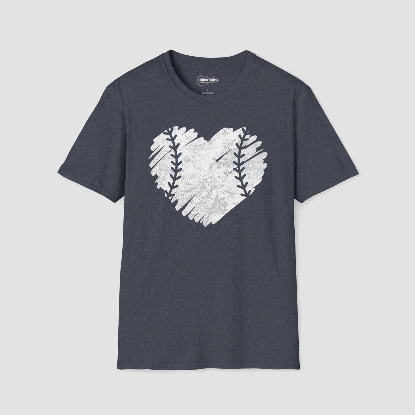 Distressed Baseball Heart T-Shirt