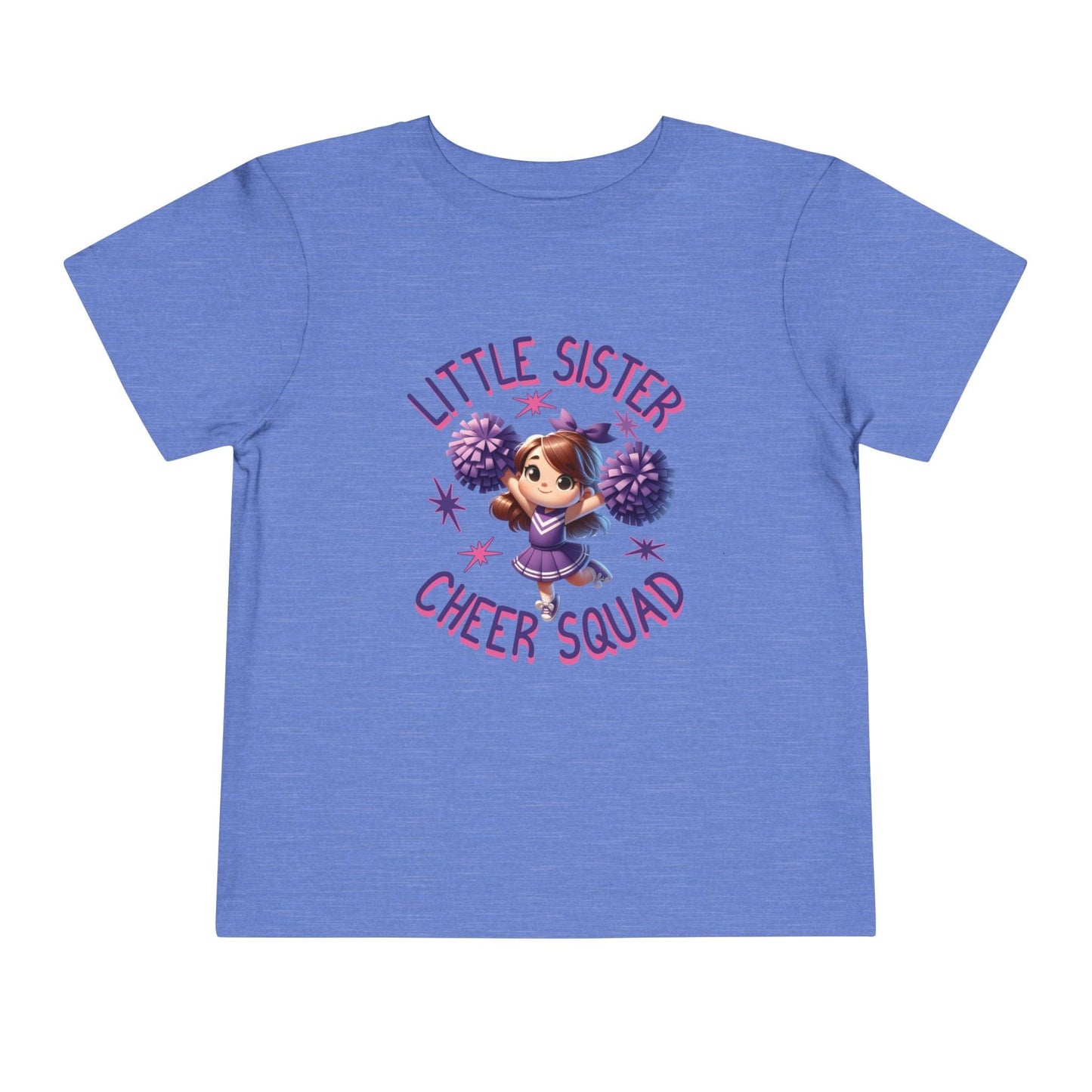 Little Sister Cheer Squad Purple Toddler T-Shirt