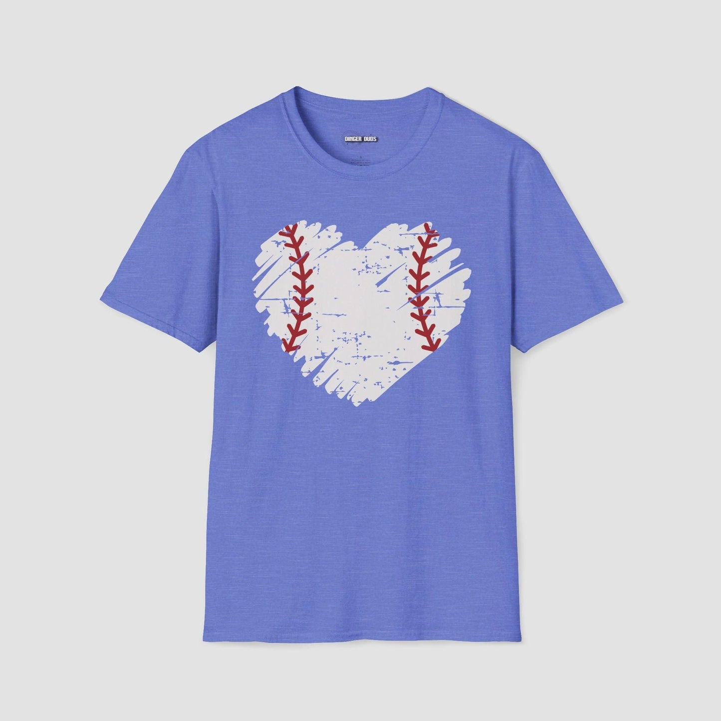 Distressed Baseball Heart with Red Laces T-Shirt