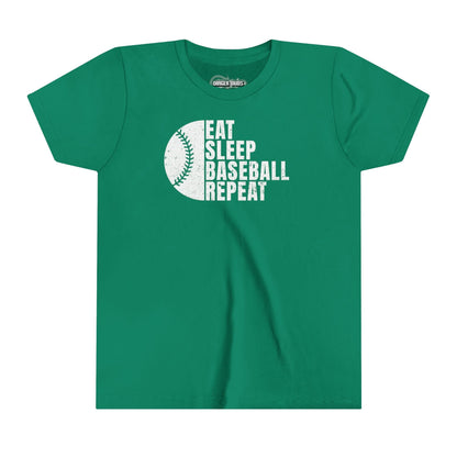 Eat Sleep Baseball Repeat Youth T-Shirt