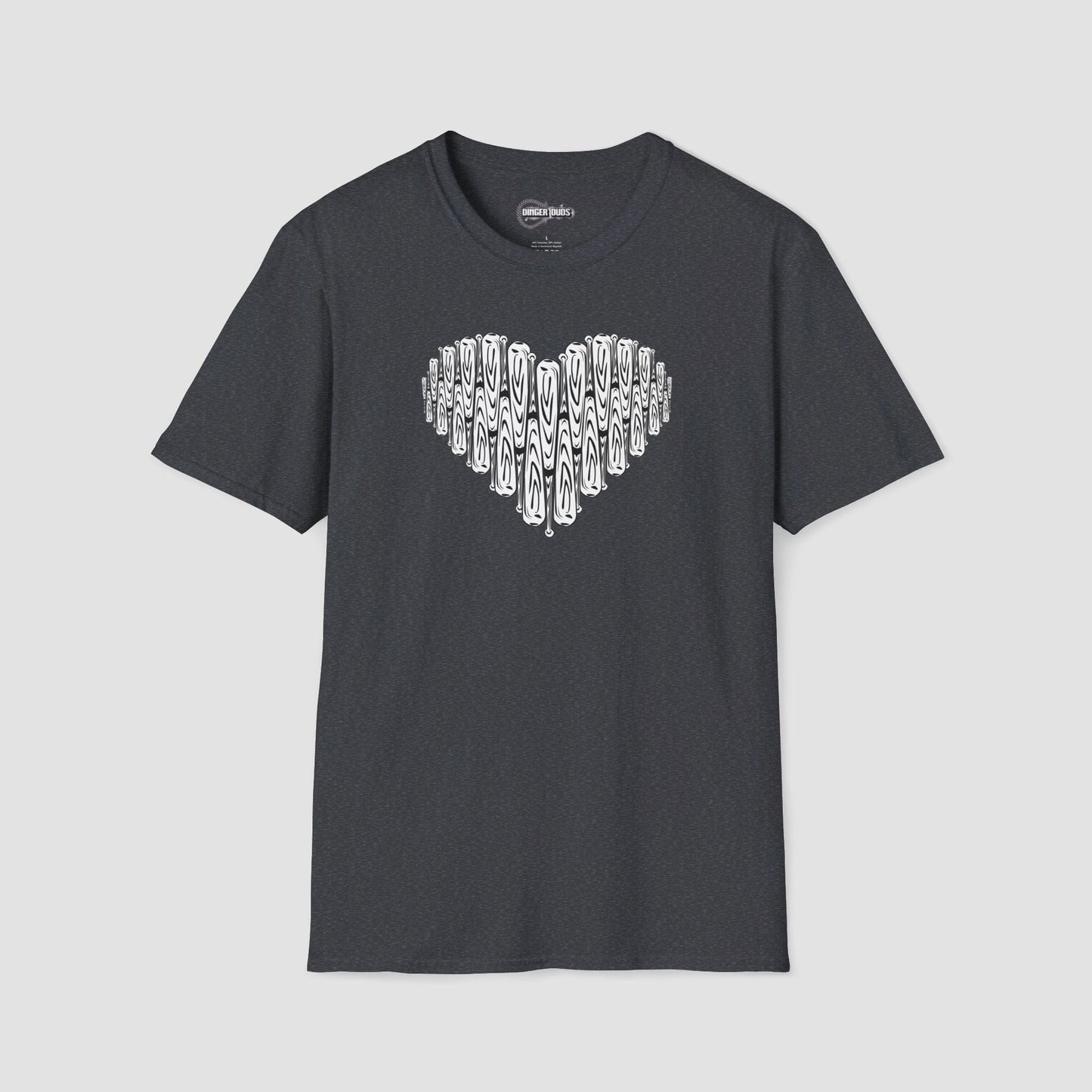 Bat Heart Softball T-Shirt