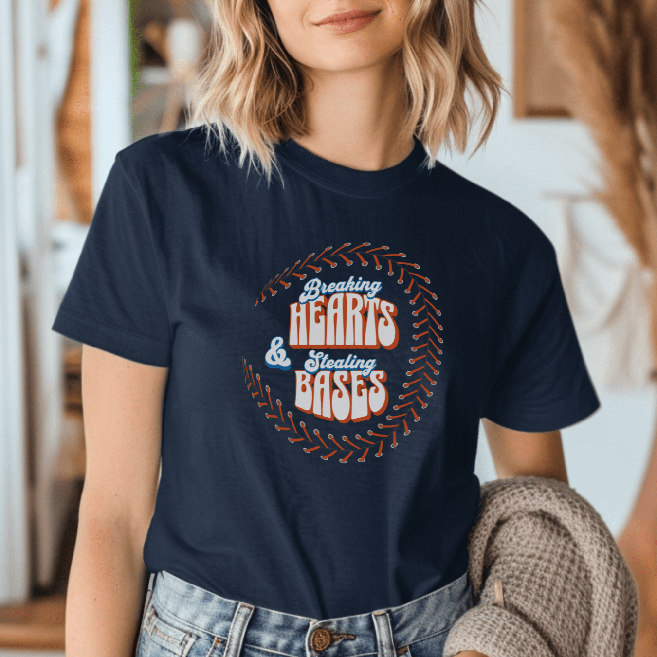 Breaking Hearts Stealing Bases Softball T-Shirt