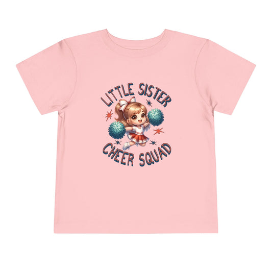 Little Sister Cheer Squad Blue Toddler T-Shirt