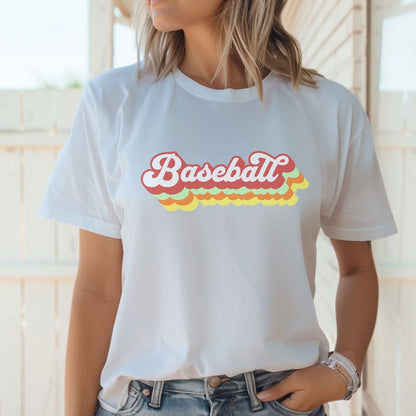 Baseball with Retro Shadow T-Shirt